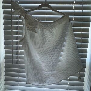 One shoulder white shirt - NEVER WORN